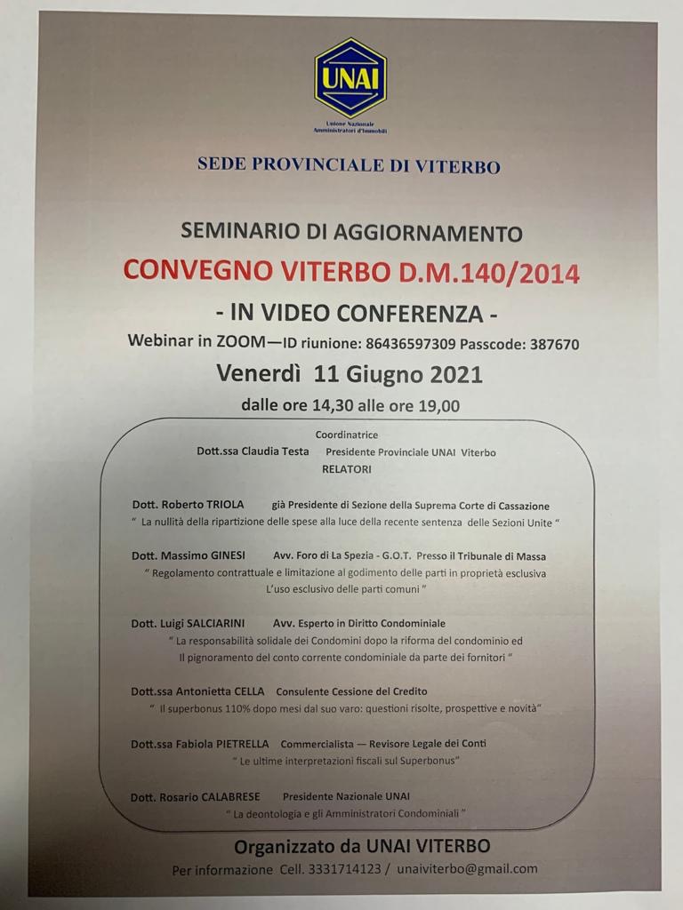 convegno Viterbo 11 giugno 2021