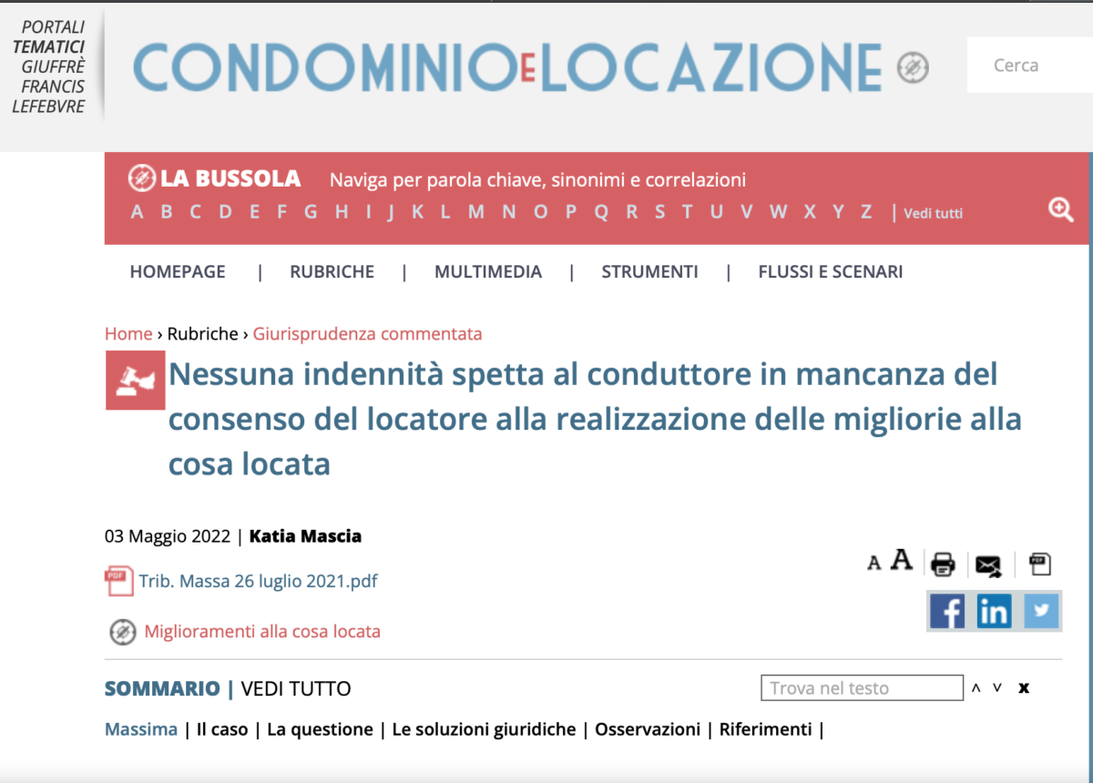 su condominio e locazione