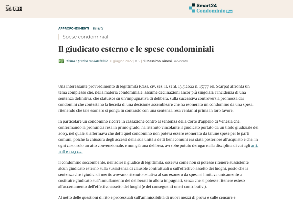 su smart condominio – ilsole24ore