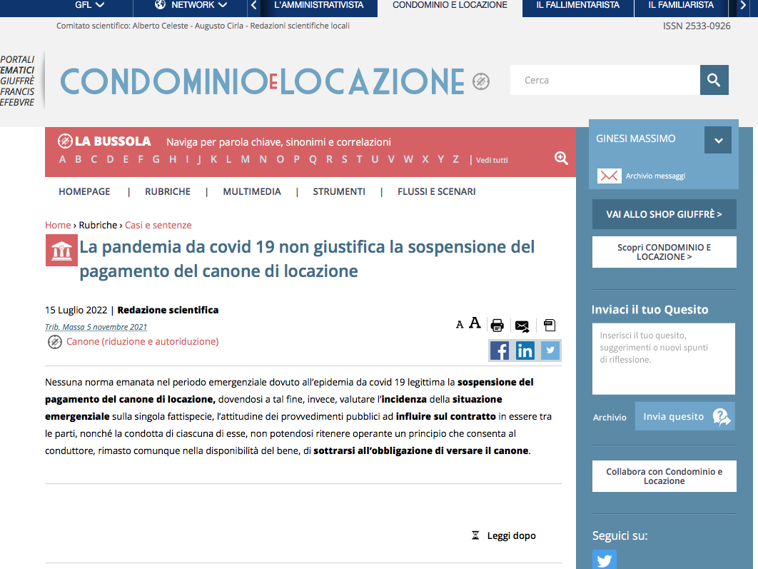 su condominio e locazione – giuffrè