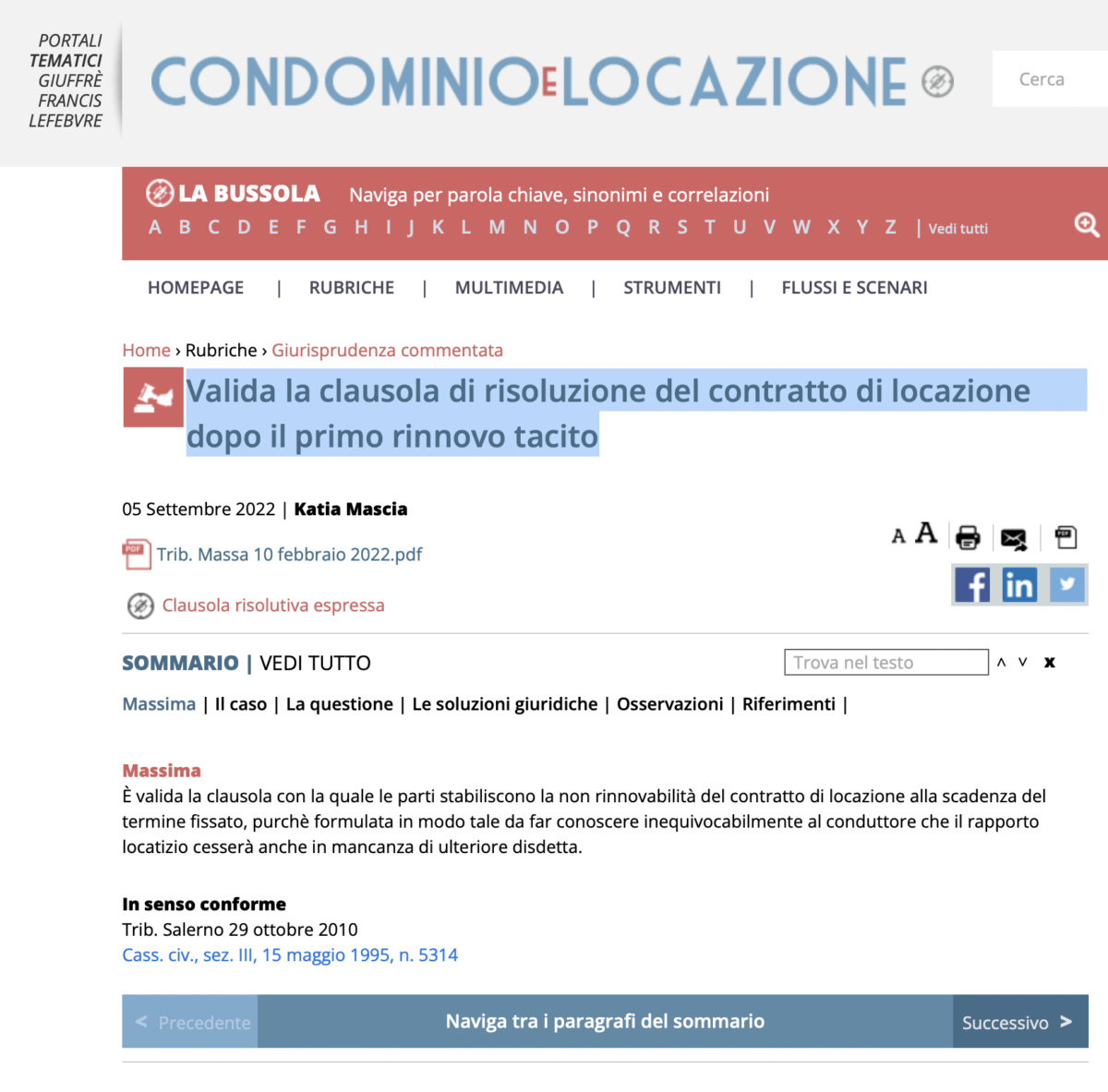 su “condominio e locazione – giuffrè”