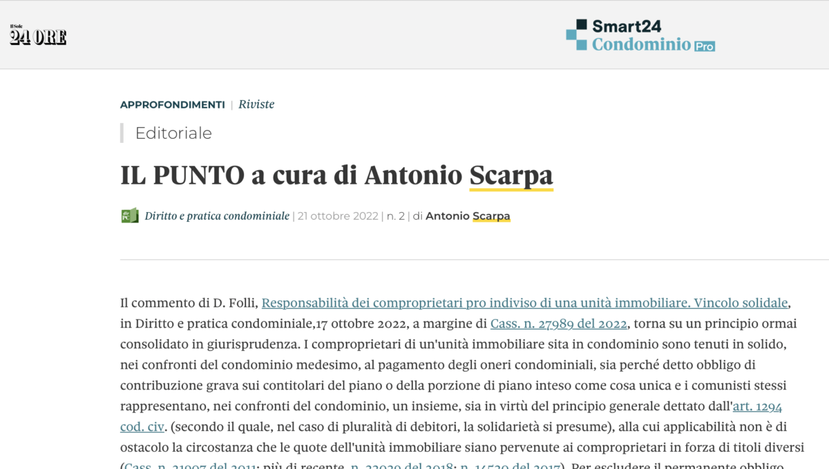 su diritto e pratica condominiale – smart24